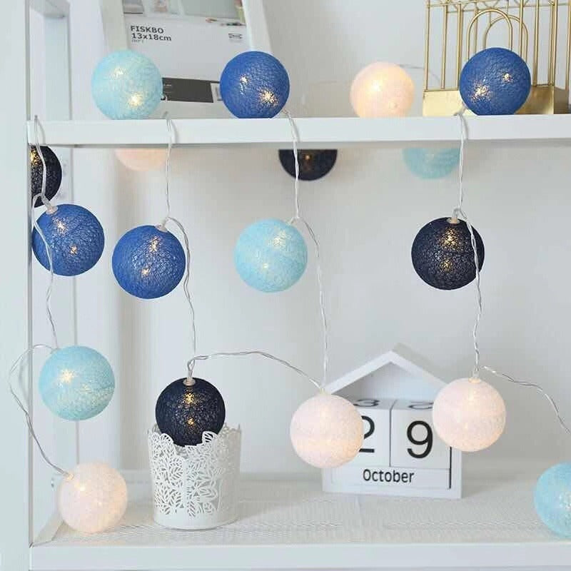 Hazel – Guirlande lumineuse LED colorée en coton