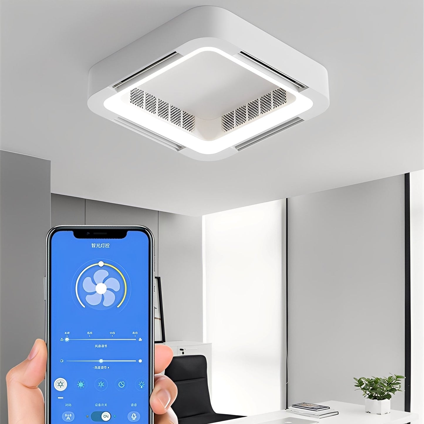 Akeno – Lampe Ventilateur de Plafond Intelligent