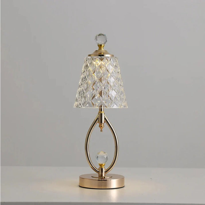 Emiko – Lampe de Table Vintage en Cristal Doré