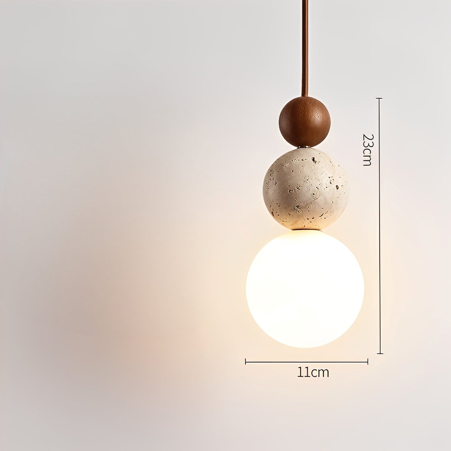 Nilo – Suspension moderne en travertin