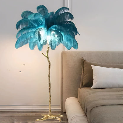 Fiona – Lampe à plumes d'autruche