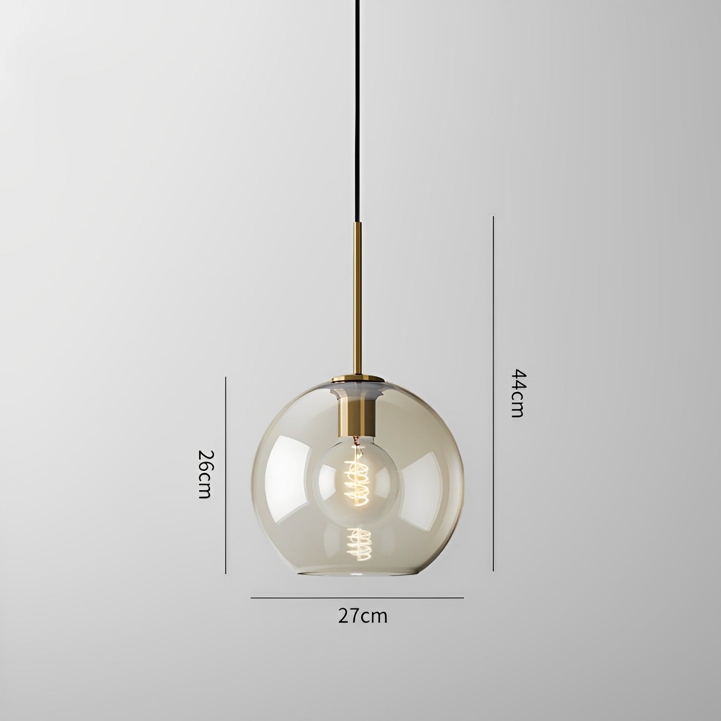 Isadora – Suspension en Verre Cognac au Style Moderne