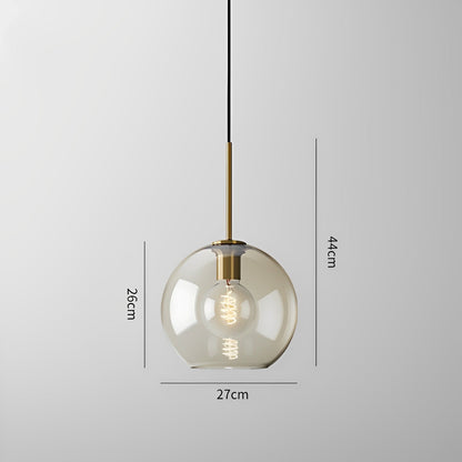 Isadora – Suspension en Verre Cognac au Style Moderne