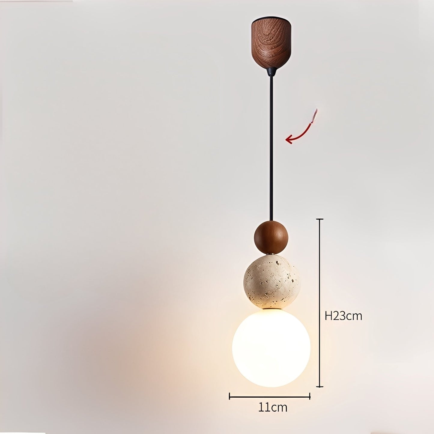 Nilo – Suspension moderne en travertin