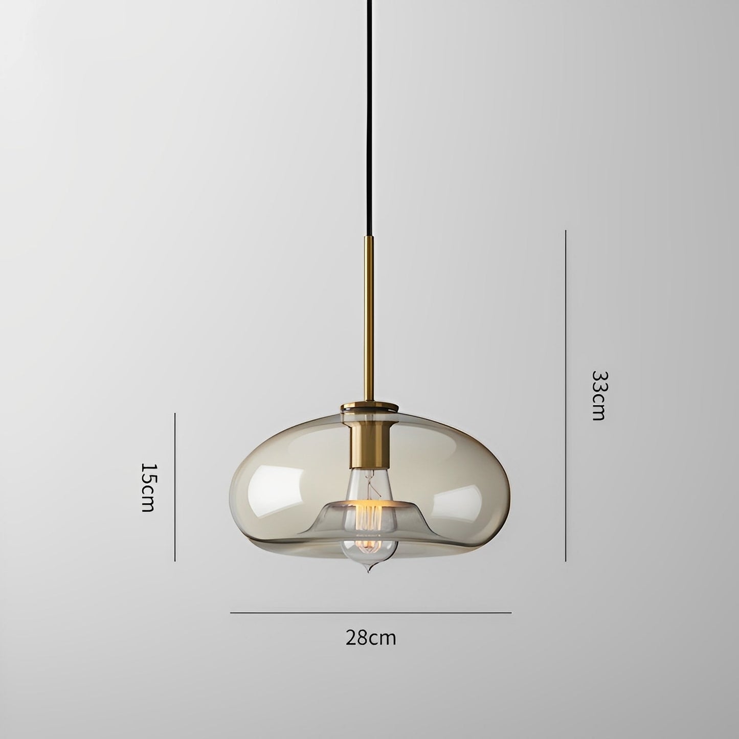 Isadora – Suspension en Verre Cognac au Style Moderne