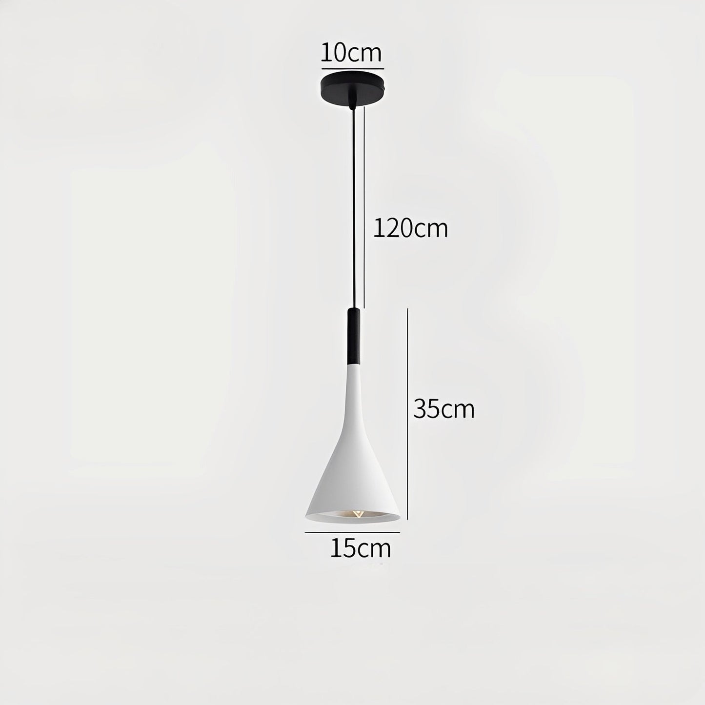 Arashi – Suspension moderne en corne d'aluminium