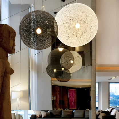 Nali – Lampe suspendue en corde de chanvre tressée à la main