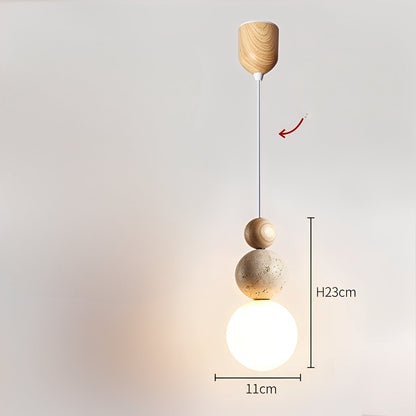 Nilo – Suspension moderne en travertin