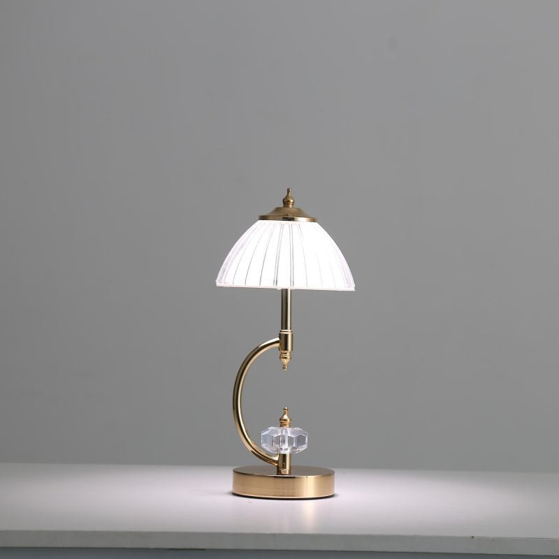 Emiko – Lampe de Table Vintage en Cristal Doré