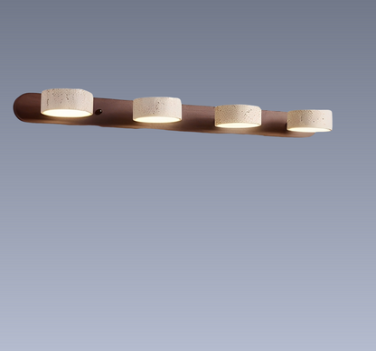 Naomi – Lampe miroir LED en bois & pierre