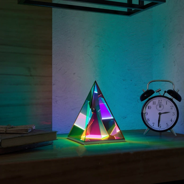 Arielle – Lampe de table LED en acrylique 3D arc-en-ciel