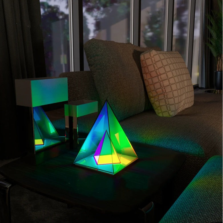 Arielle – Lampe de table LED en acrylique 3D arc-en-ciel
