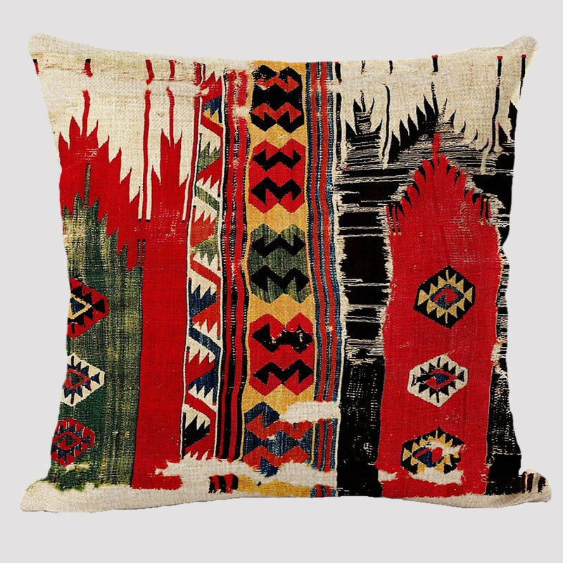 Yara – Coussin Boho avec motif géométrique