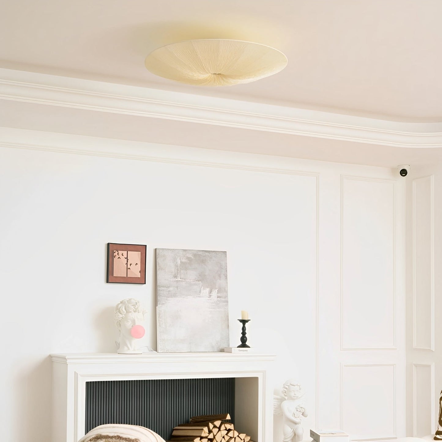 Aiko – Lustre en tissu japonais en beige