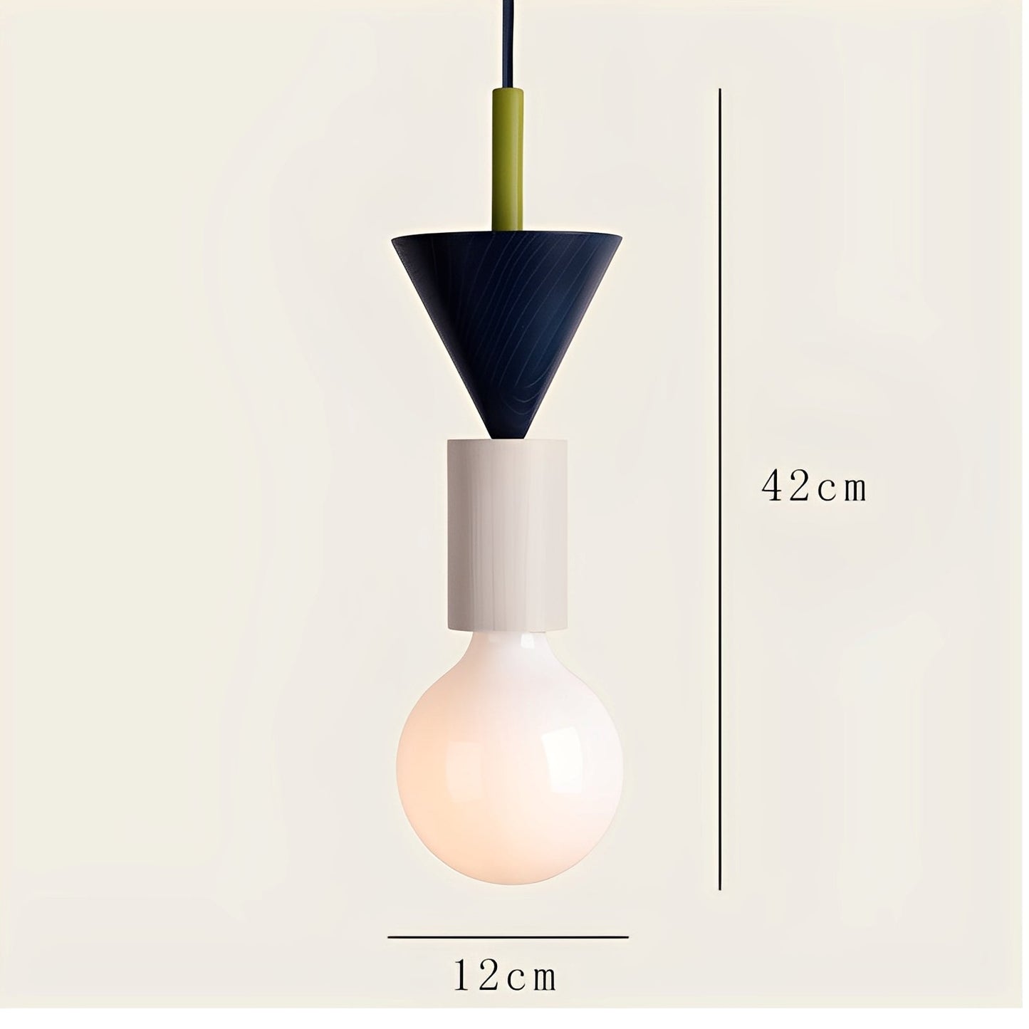 Tsubaki – Lampe Suspendue en Bois Géométrique et Colorée