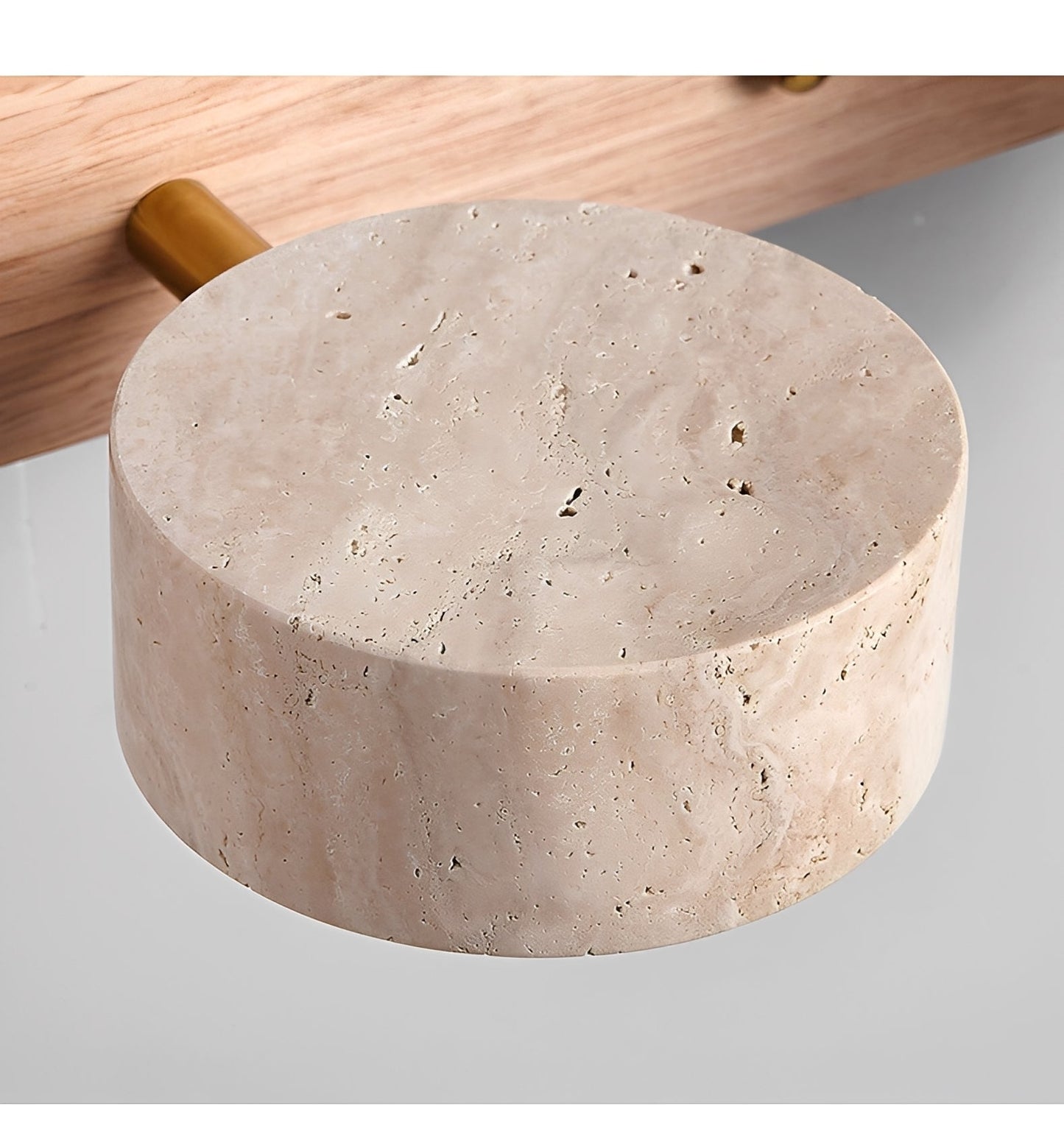 Naomi – Lampe miroir LED en bois & pierre