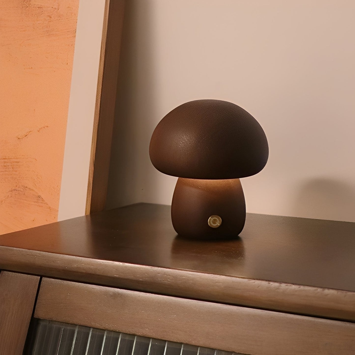Toshi – Mignonne Lampe de Nuit LED en Bois de Champignon
