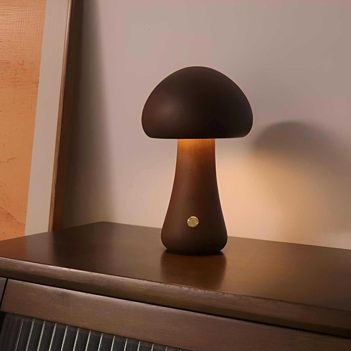 Toshi – Mignonne Lampe de Nuit LED en Bois de Champignon