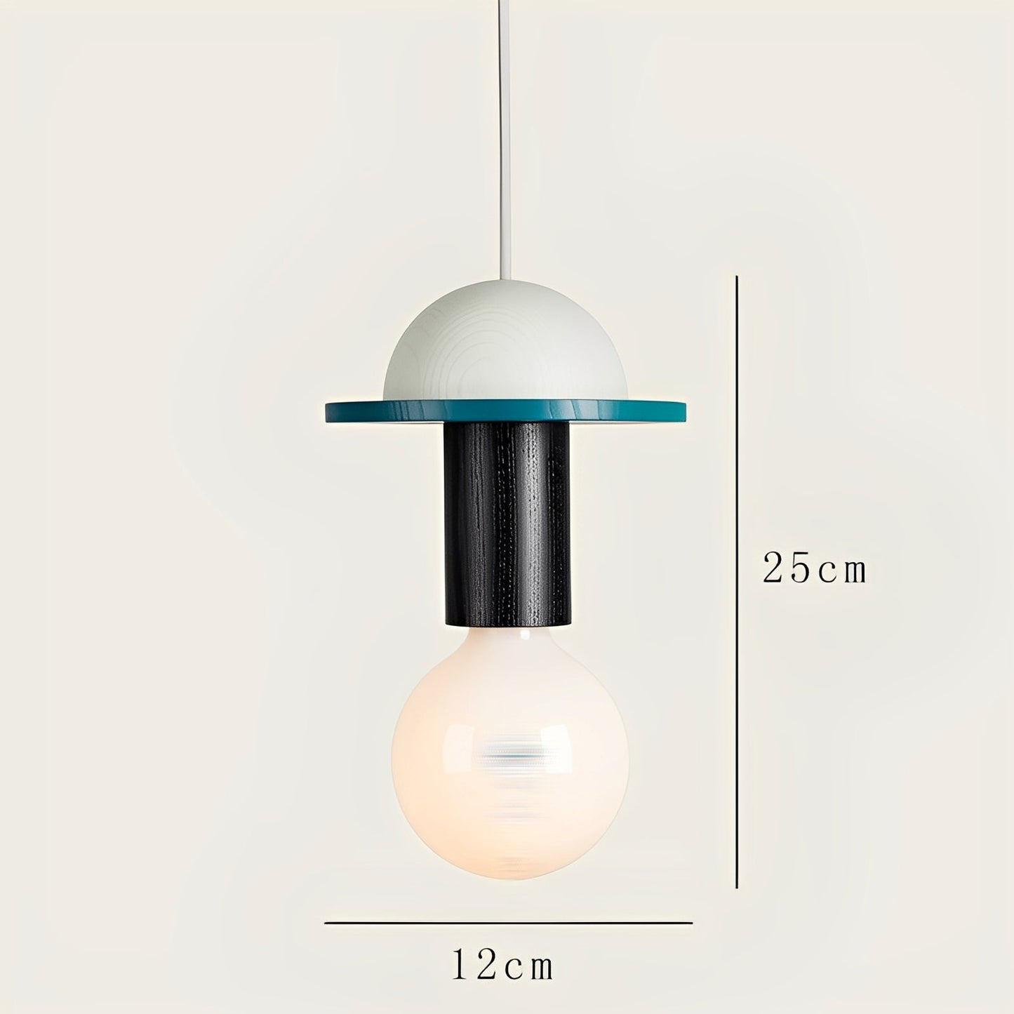 Tsubaki – Lampe Suspendue en Bois Géométrique et Colorée