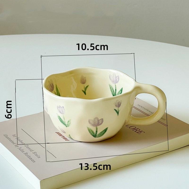FleurTasse – Tasse artisanale avec fleurs et cerises