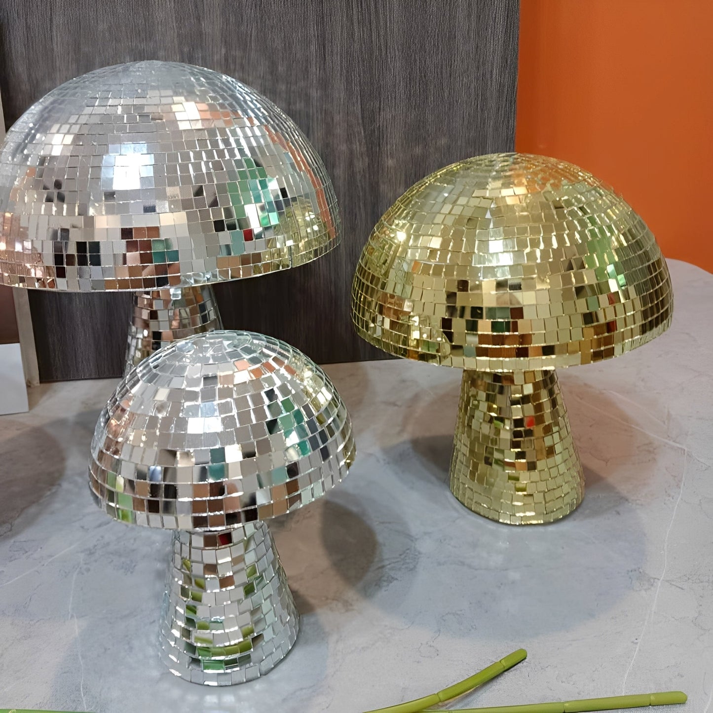 MiraMush – Lampe champignon fait main en verre miroir