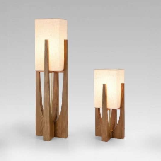Faye – Lampe de table rétro en bois