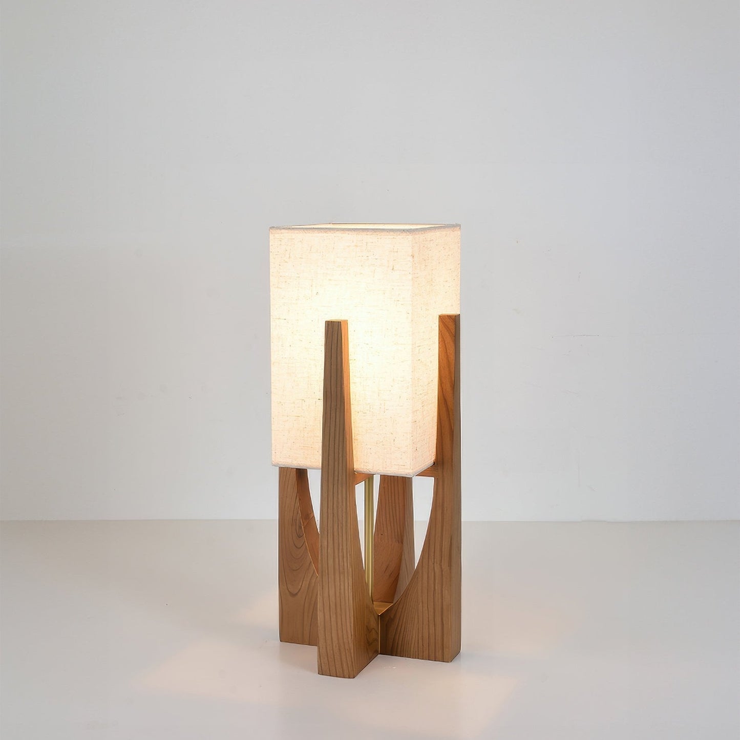 Faye – Lampe de table rétro en bois