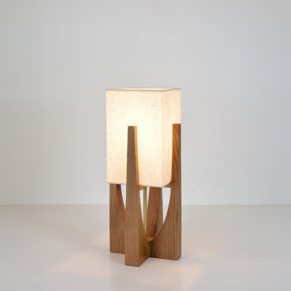Faye – Lampe de table rétro en bois