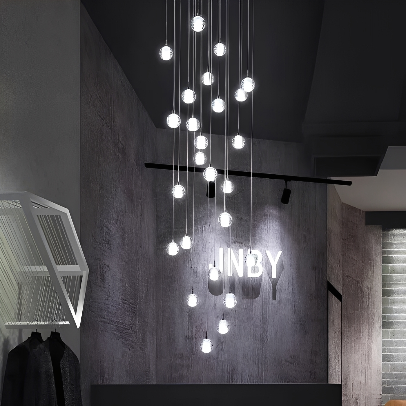 Estelle – Plafonnier en cristal au design de pluie de météorites