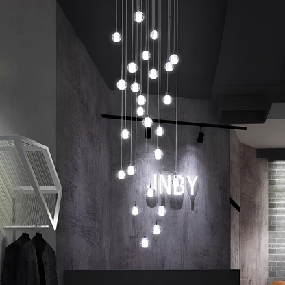 Estelle – Plafonnier en cristal au design de pluie de météorites