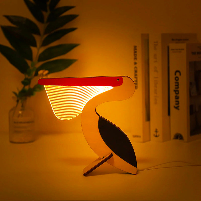 Noah – Lampe de table animaux en bois & acrylique