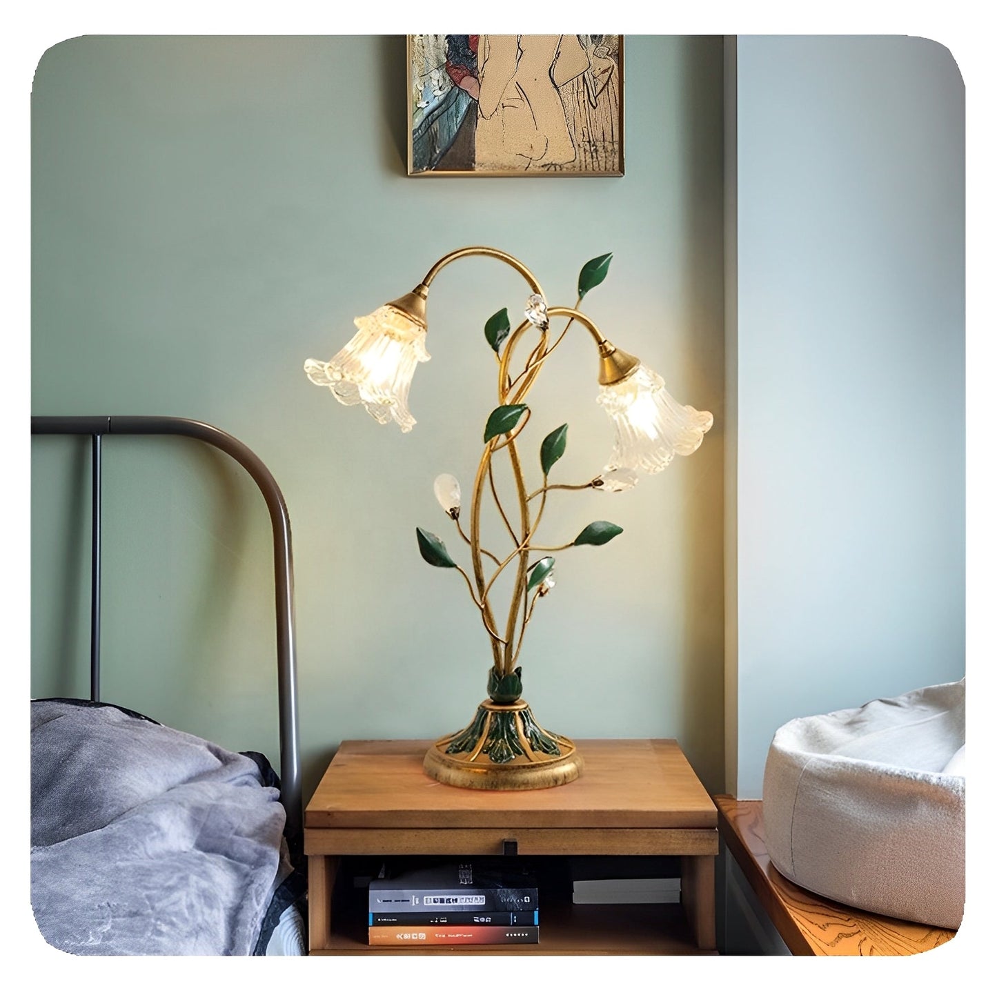 Ella – Lampe de Table Fleur Française