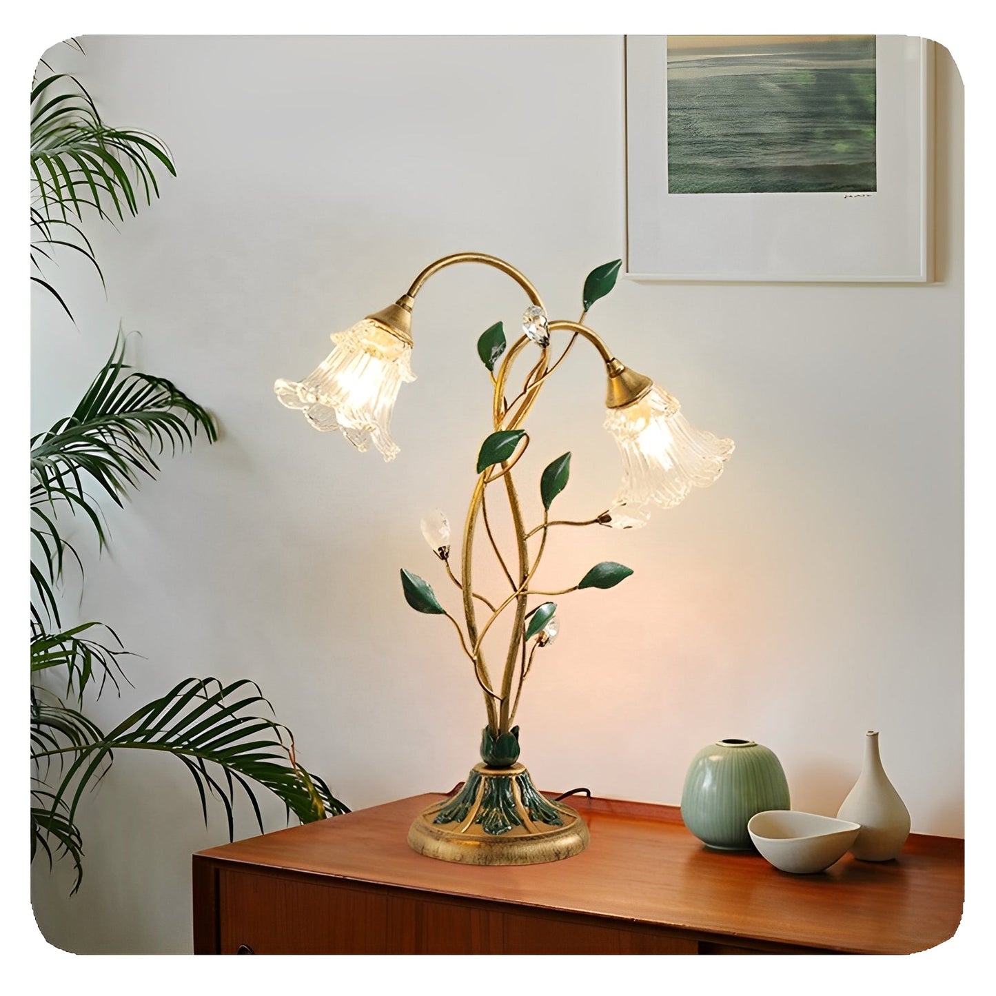 Ella – Lampe de Table Fleur Française