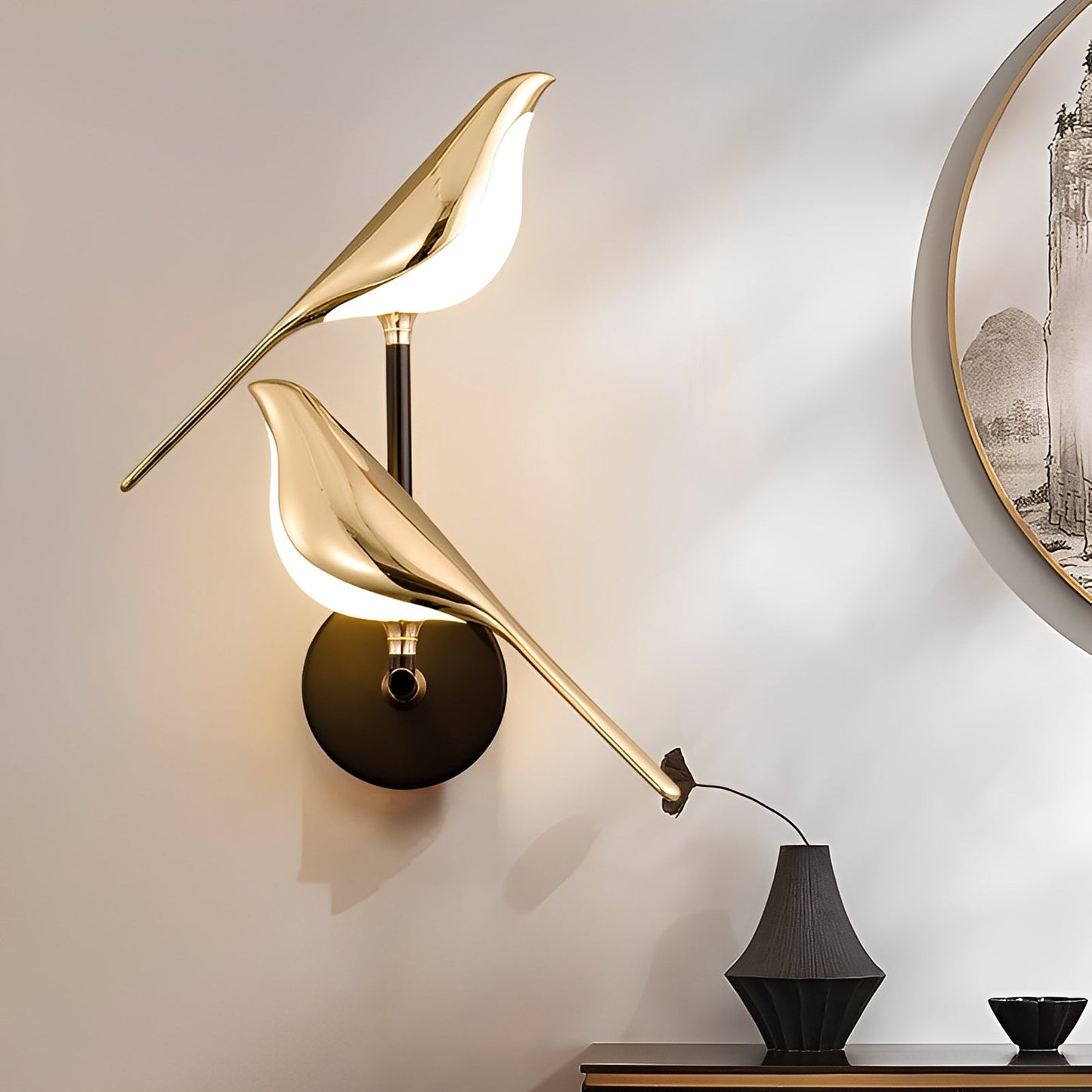 Amira – Lampe Murale Créative en Forme d'Oiseau