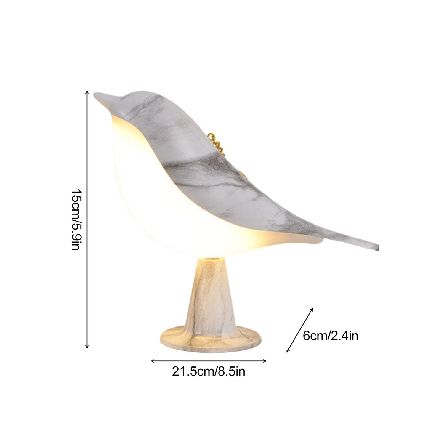 MissOiseau – Petite lampe décorative en forme d’oiseau rêveur