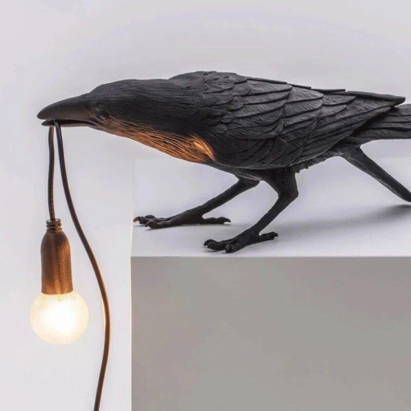 Lambert – Lampe Oiseau Nordique comme Lampe de Table ou Murale
