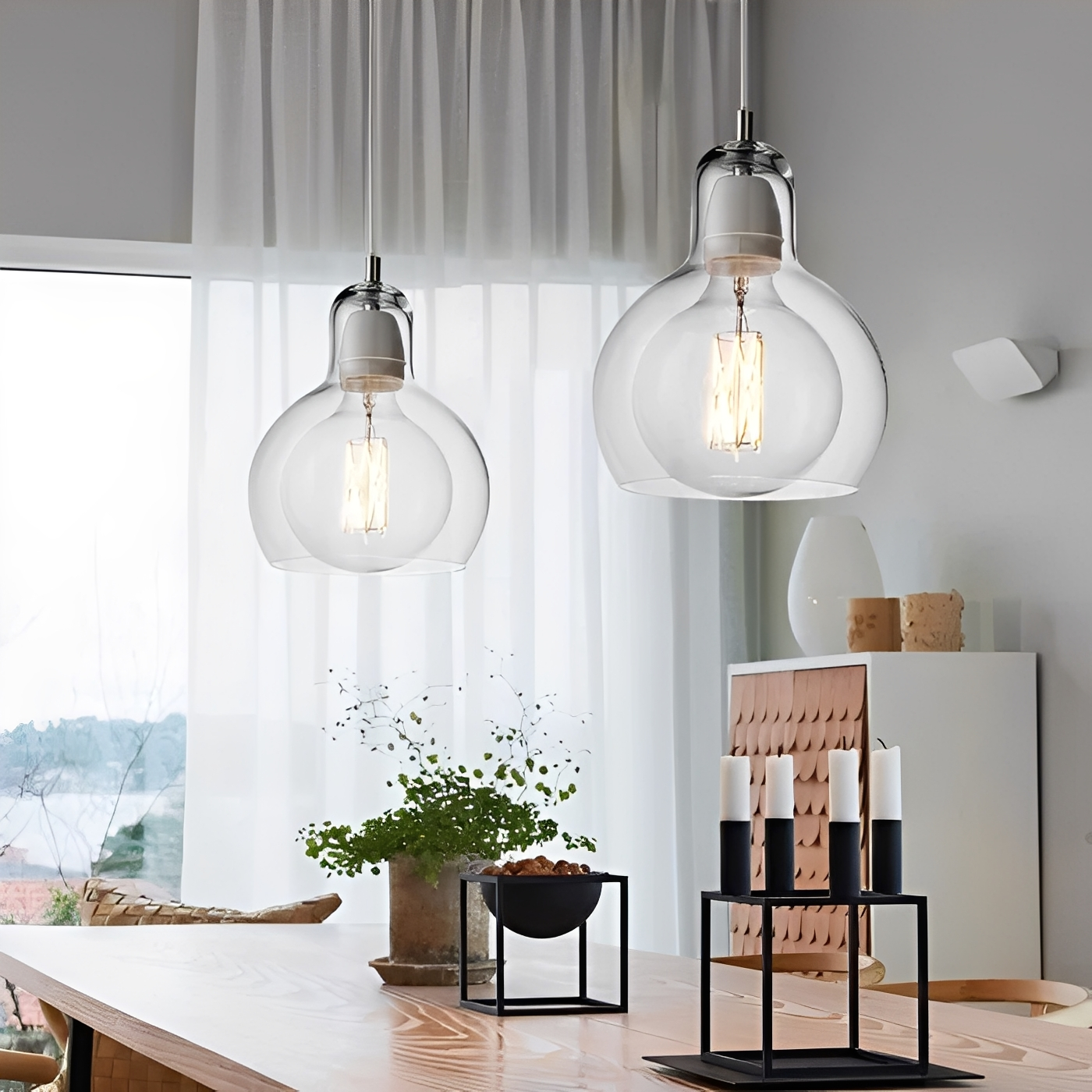 Nora – Lampe Suspendue en Verre Minimaliste