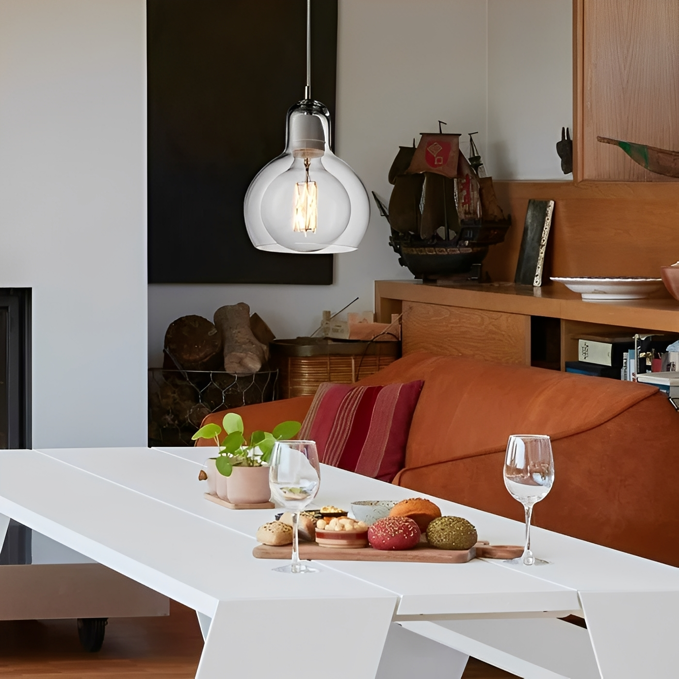 Nora – Lampe Suspendue en Verre Minimaliste