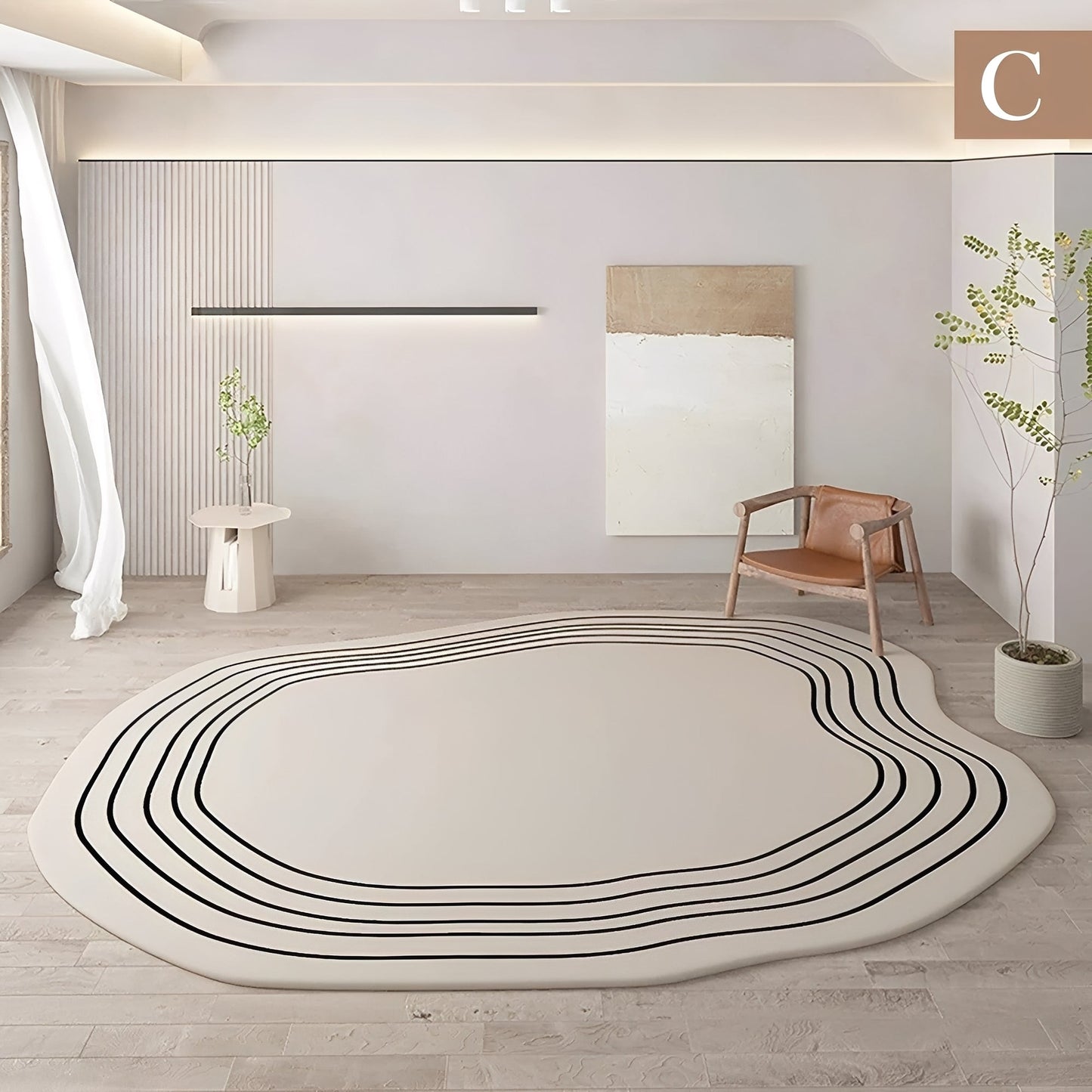 Doni – Tapis Moderne Minimaliste en Fausse Cachemire