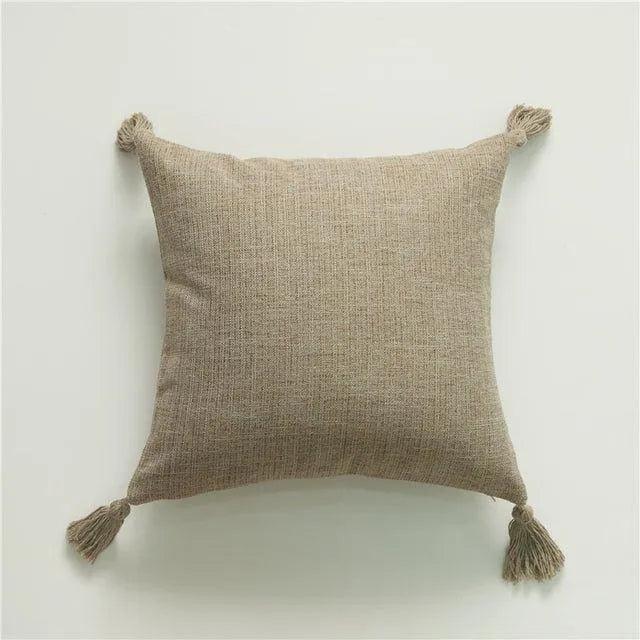 Sayuri – Coussin Simple en Coton-Lin en Couleurs Unies