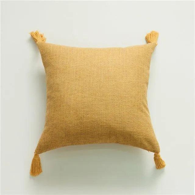 Sayuri – Coussin Simple en Coton-Lin en Couleurs Unies