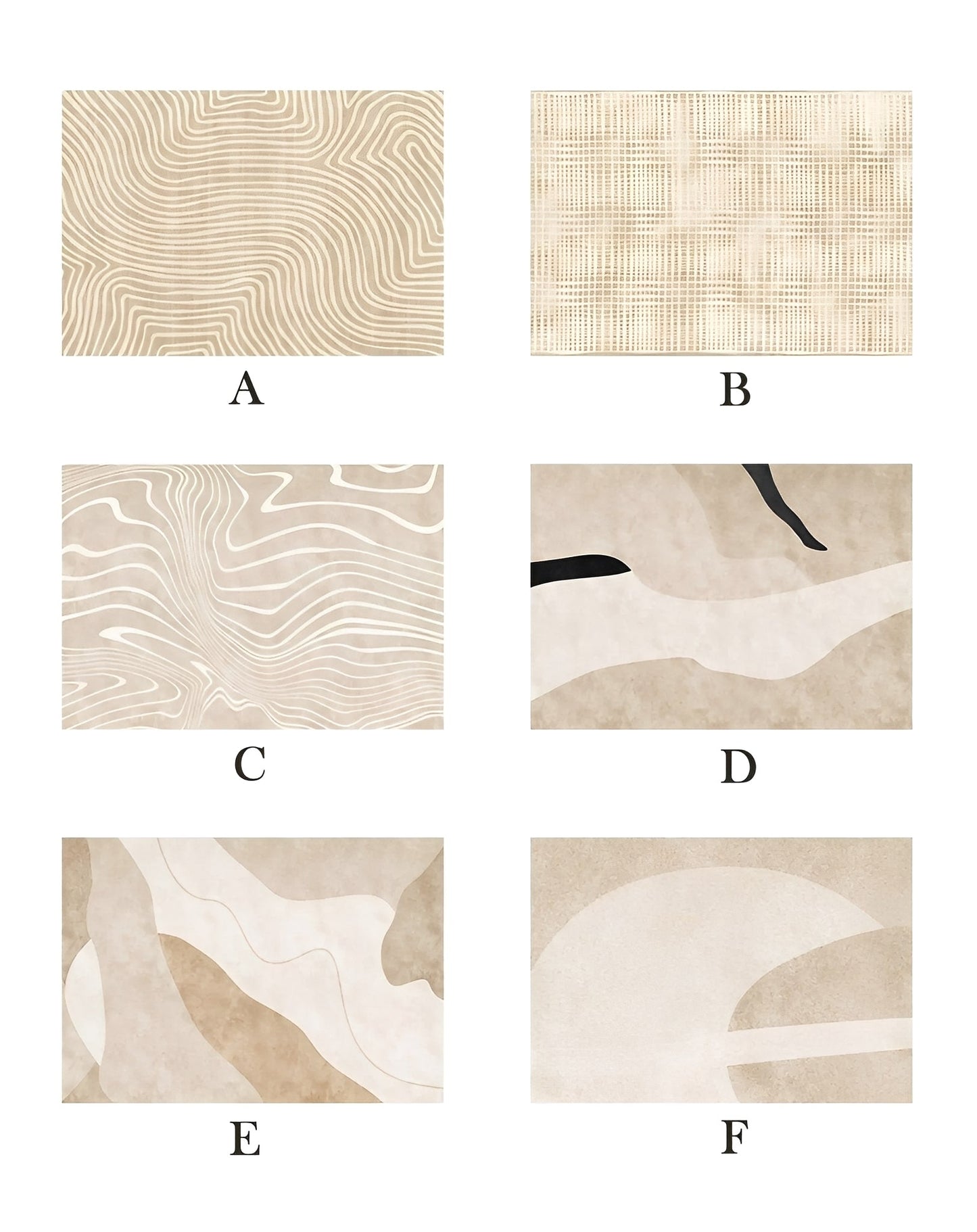 Sana – Tapis en peluche moderne avec rayures