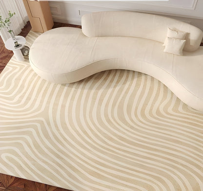 Sana – Tapis en peluche moderne avec rayures