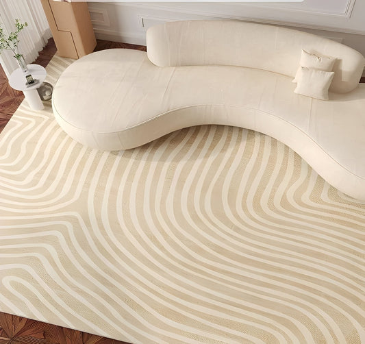 Sana – Tapis en peluche moderne avec rayures
