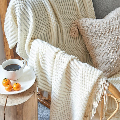 Uela – Couverture de canapé en polaire de corail au design uni