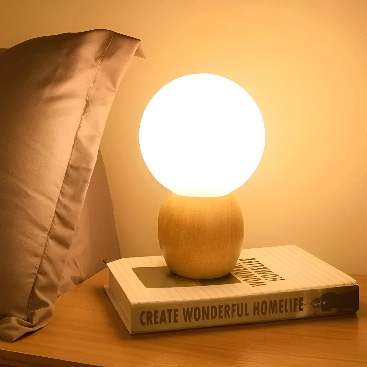 Nozomi – Lampe de table en verre minimaliste avec LED