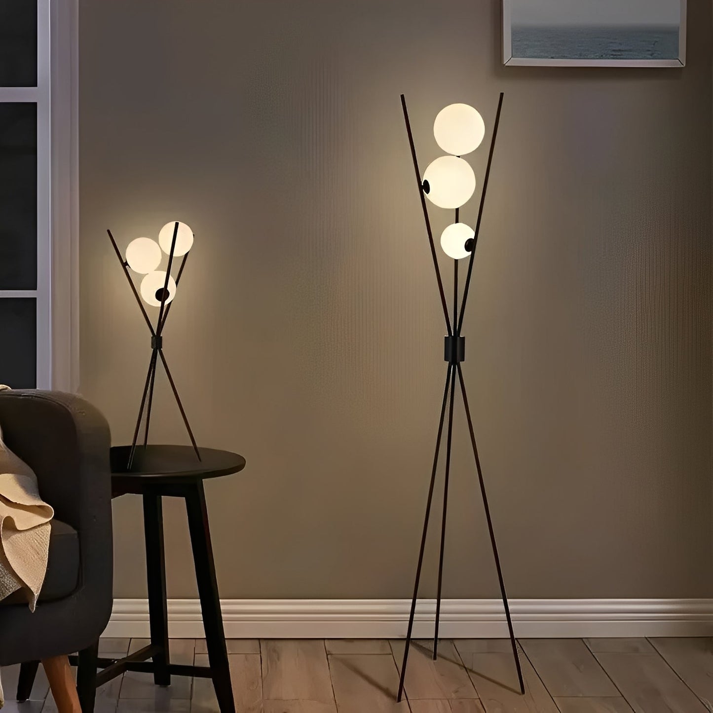 Analie – Lampe sur pied minimaliste design lune