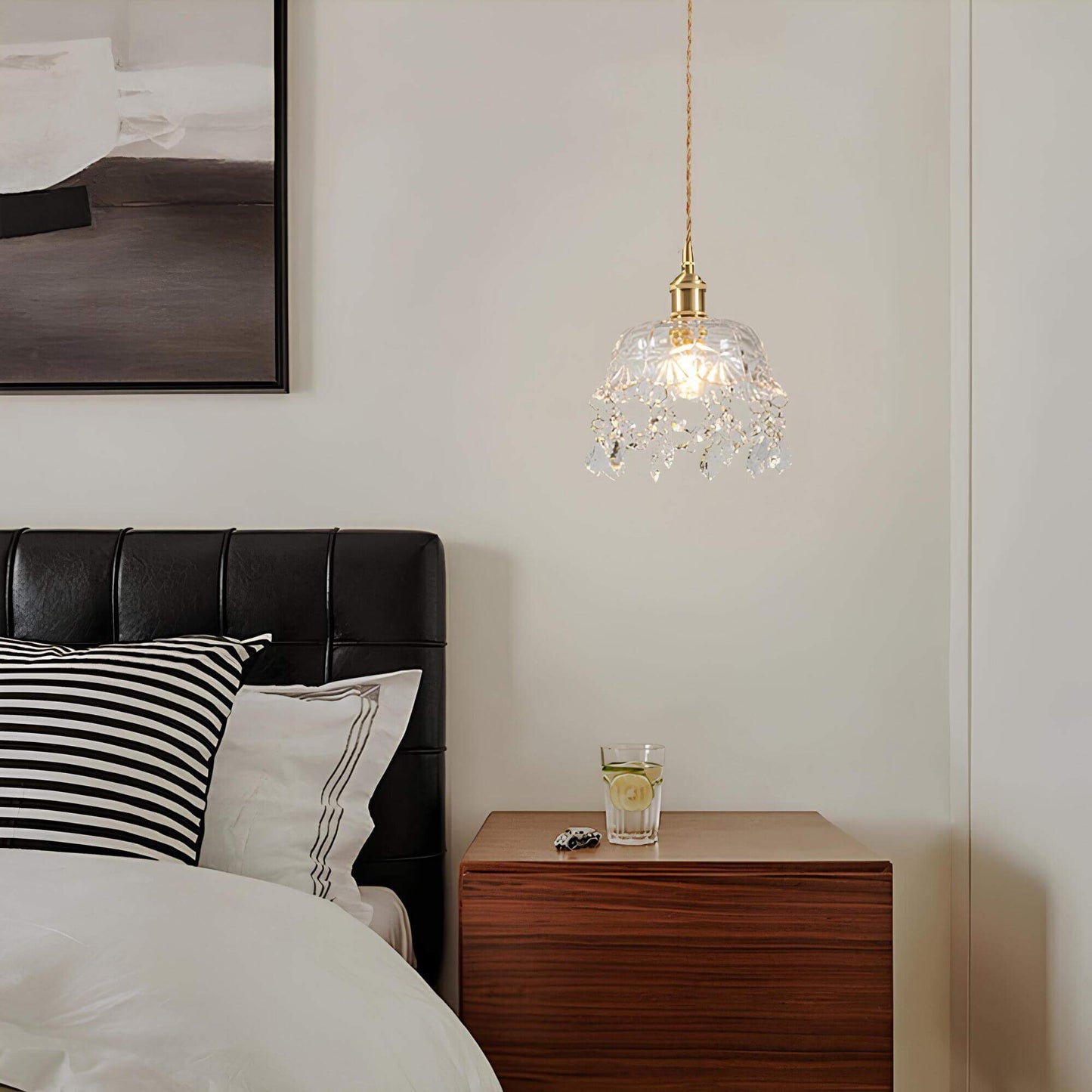 Prismelle – Plafonnier LED minimaliste en verre pour espaces de vie élégants