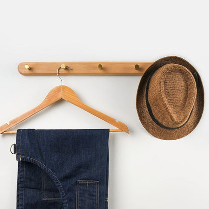 Brunn – Porte-manteau mural en bois massif & laiton