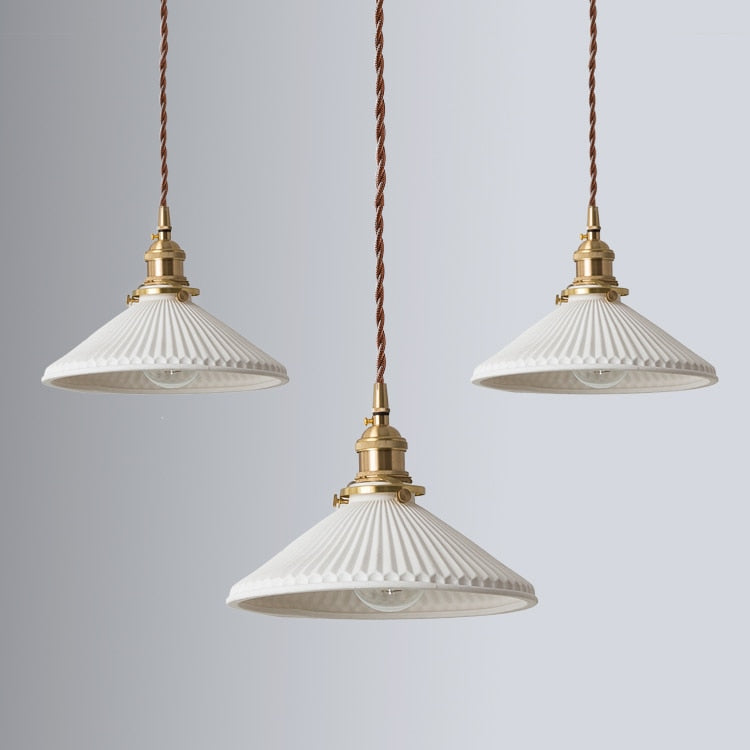 Glisten - Suspension en céramique blanche